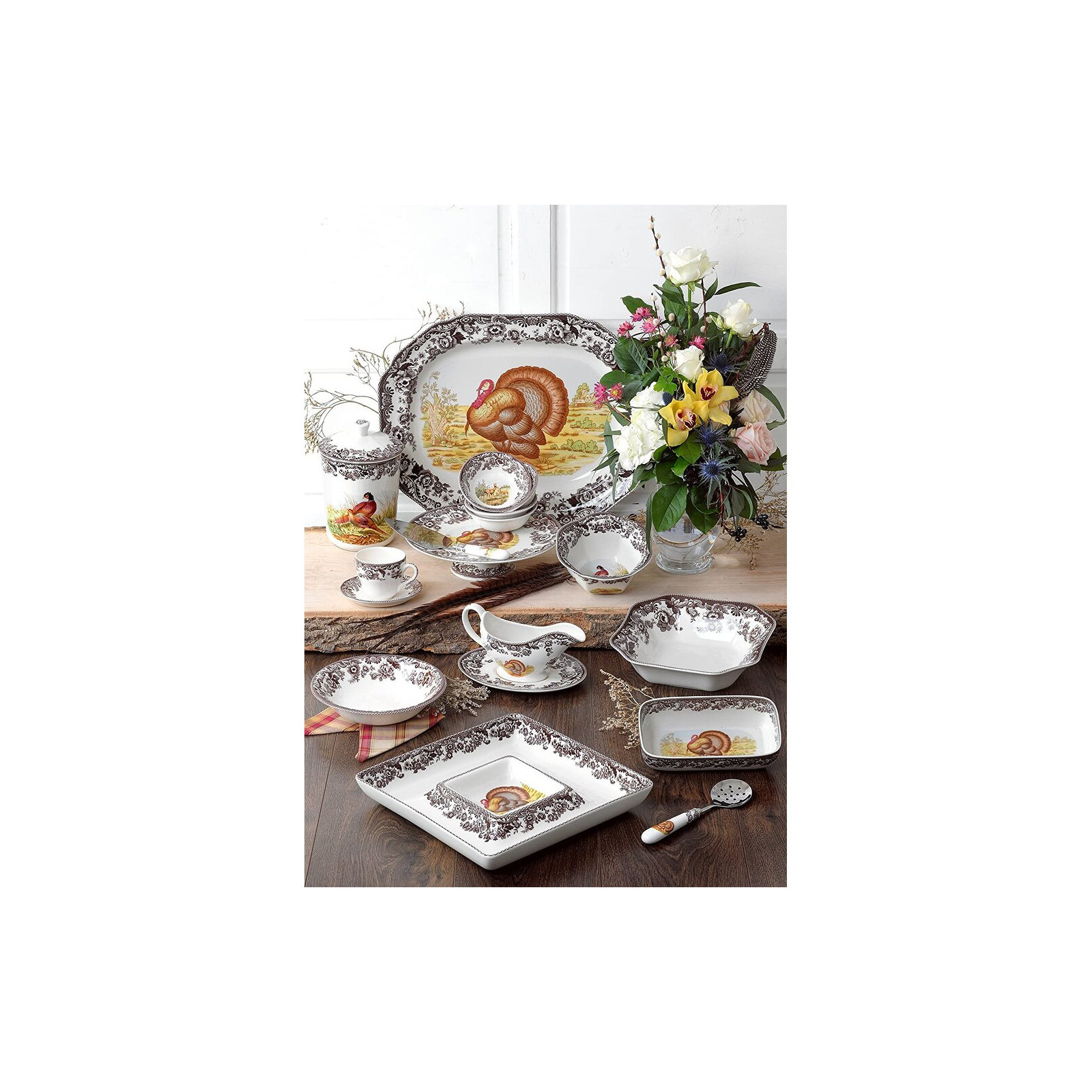 Spode Woodland Turkey Rectangular Platter