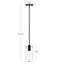 Luminaire suspendu cylindrique 1 lumière