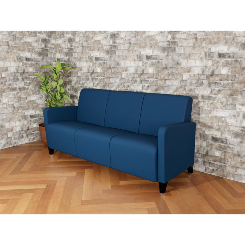 Fauteuil de réception 3 places Ravenna, Patriot Plus Blue Ridge, Bois noir