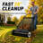 26-Inch Push Lawn Sweeper with 7 Cu. Ft. Hopper, 4 Rotating Brushes & Adjustable Height, Heavy-Duty Steel Frame Manual Leaf & Grass Collector for Lawn, Driveway & Sidewalk