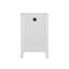 Table de chevet de chambre à coucher avec 2 prises et ports AC - Blanc avec suffisamment d'espace de chargement