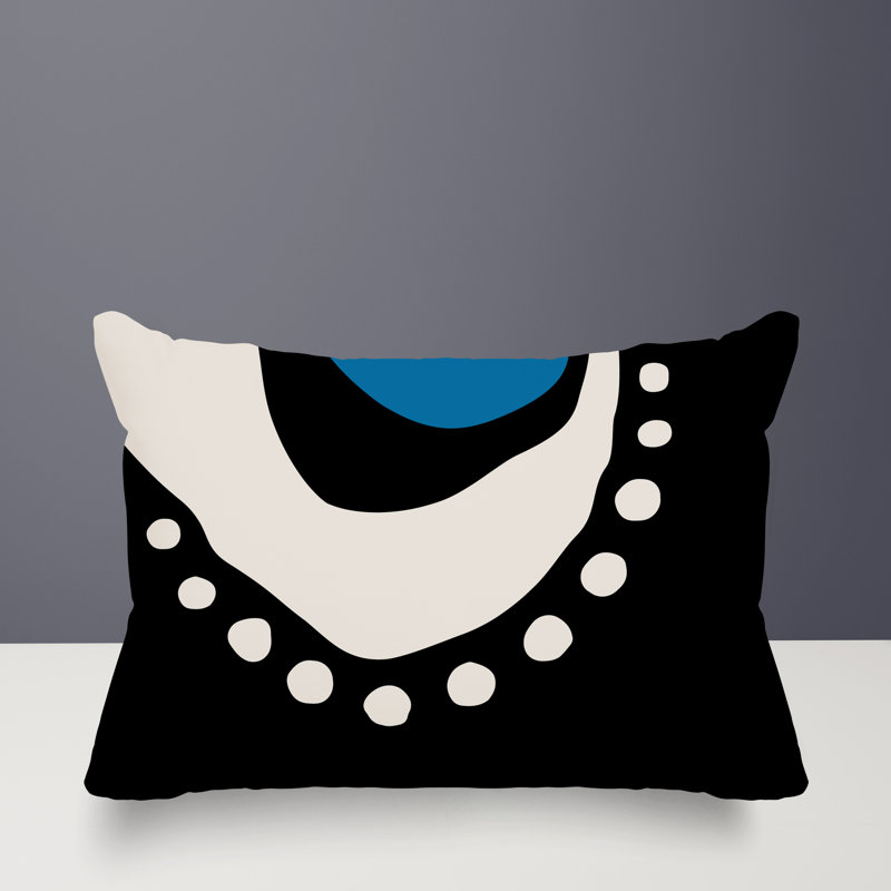 Coussin lombaire réversible intérieur / extérieur Sofi Minimalist, H 18 po x l 25 po, Turquoise
