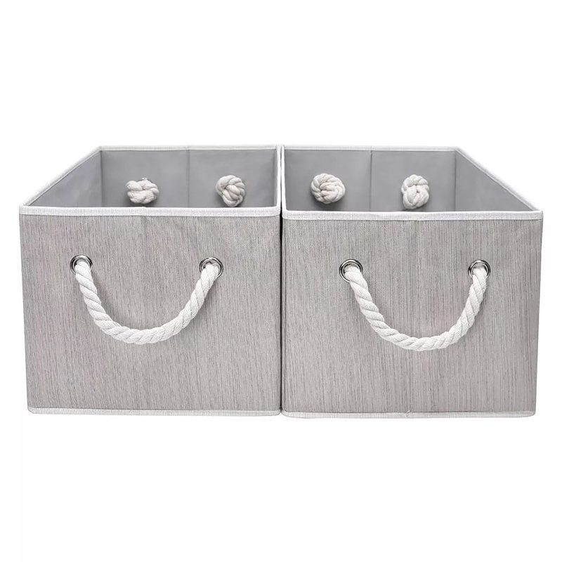 Foldable Storage Bin for Organizing, Clay, 2-Pack, 10.24" H x 16.34" W x 12" D