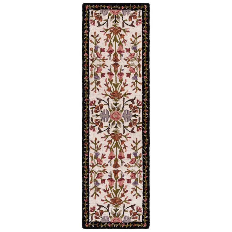 Jardin Hand Tufted Wool;Cotton Floral Indoor Rug, Runner 2'3" x 8'