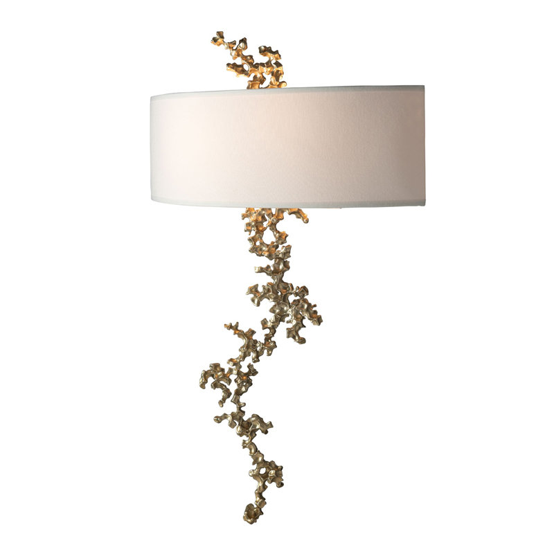 Coral Sconce - White, Modern Brass