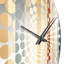 Horloge murale rayée beige et brune à motif sérénité-101235466