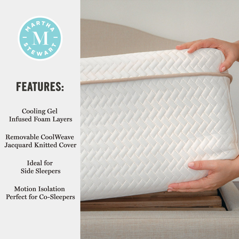 Queen White Gel Memory Foam Mattress with Quilted Jacquard Cover