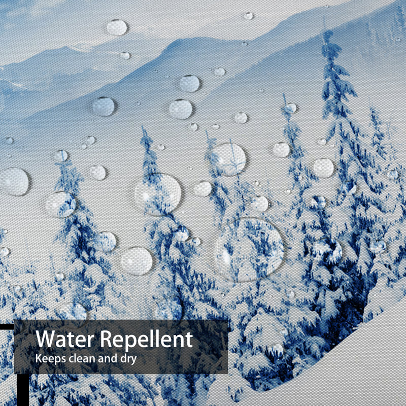 Beautiful Winter Snow Trees Landscape Shower Curtain with 12 Hooks, L 72 po x l 84 po