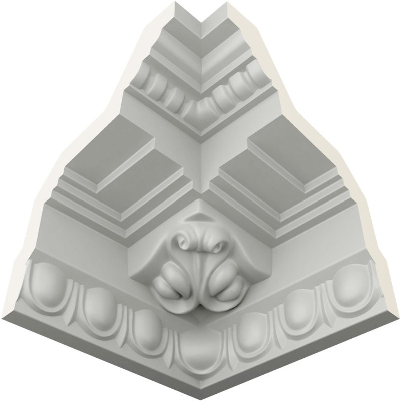 Endurathane Inside Corner for Attica Crown Moulding, 3 5/8"P x 3 7/8"H (matches moulding MLD03X03X05AT), Factory Primed