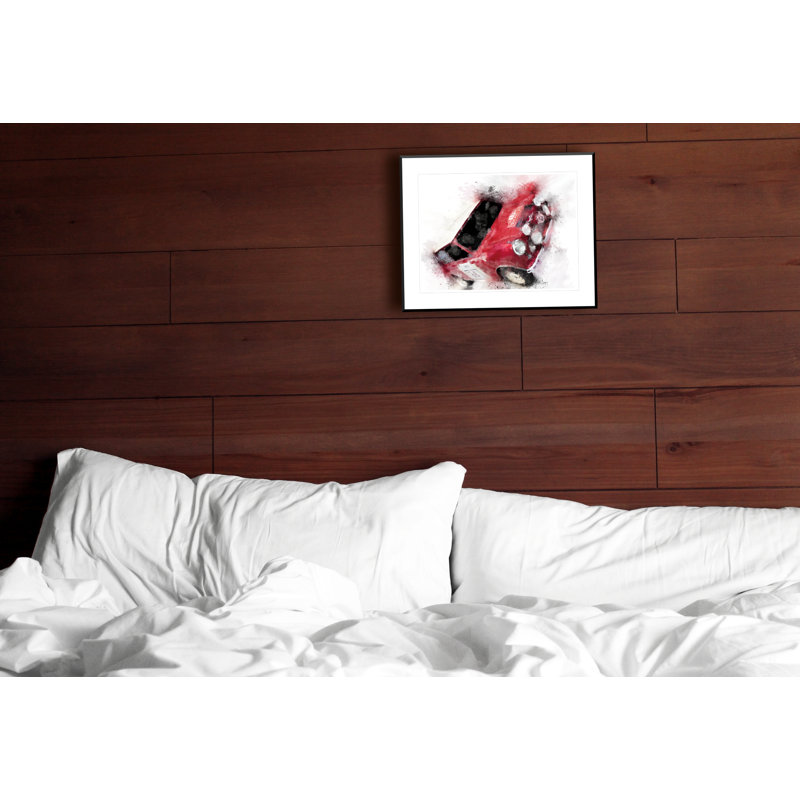 Mini Rally Car - Single Picture Frame Print on Wood