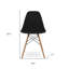 Chaise d'appoint noire et naturelle en plastique et bois-1553988892