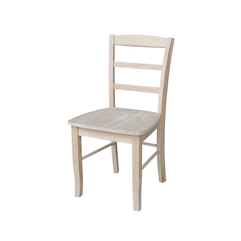 Chaise de salle à manger en bois massif Klynn, Non fini