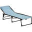 Lit de piscine près de la piscine - pliable avec 4 positions, coussin, siège en filet et à l'élastique, chaise de bain de patio pliante à 4 voies colorées bleu, filet respirant, bleu, l 22,75 po x P 10,25 po