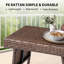 Table basse de patio pliante en osier