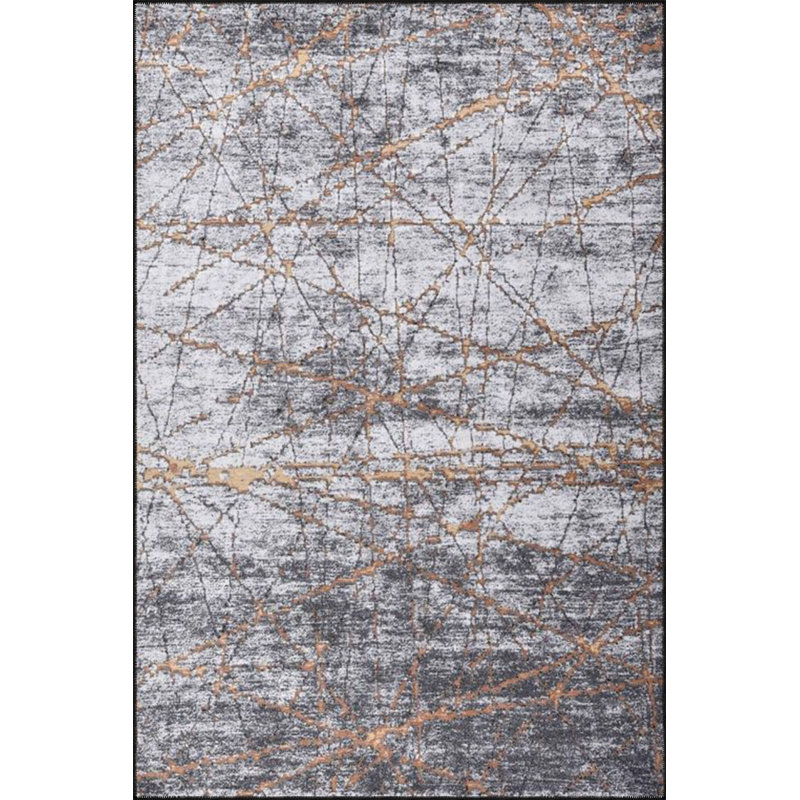 Siesta Shaped Patterned Woven Base Washable Rug, Rectangle 4'7" x 6'7" Rug Pad Included