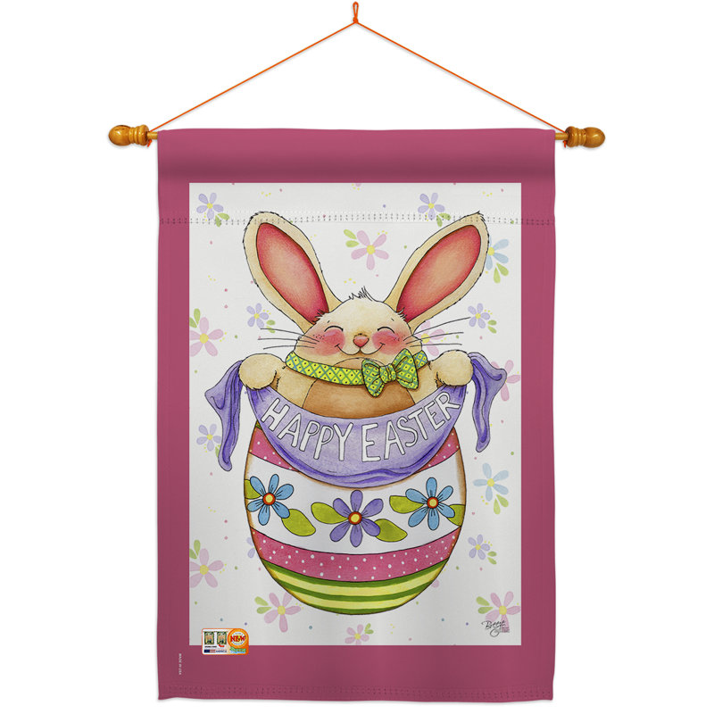 Double Sided 40'' H x 28'' W Polyester Easter Flag Set