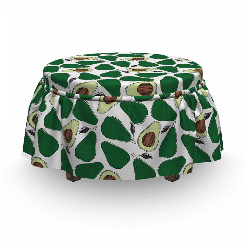 Housse pour repose-pieds doodles de tranches d’avocat
