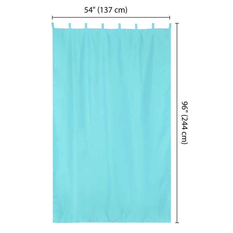 Lesperance Blackout Curtain Single Panel, Blue, 54" W x 196" L