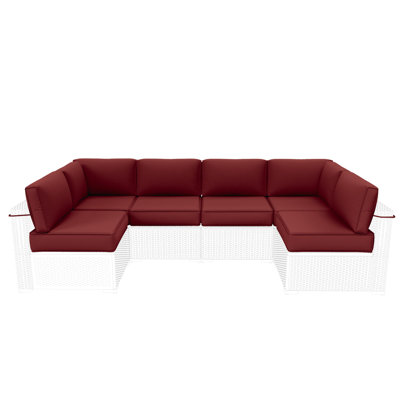 14-Piece Outdoor 5" Replacement Cushion Set Seat/Back Cushion，26'' W X 26'' D，Only Cushions