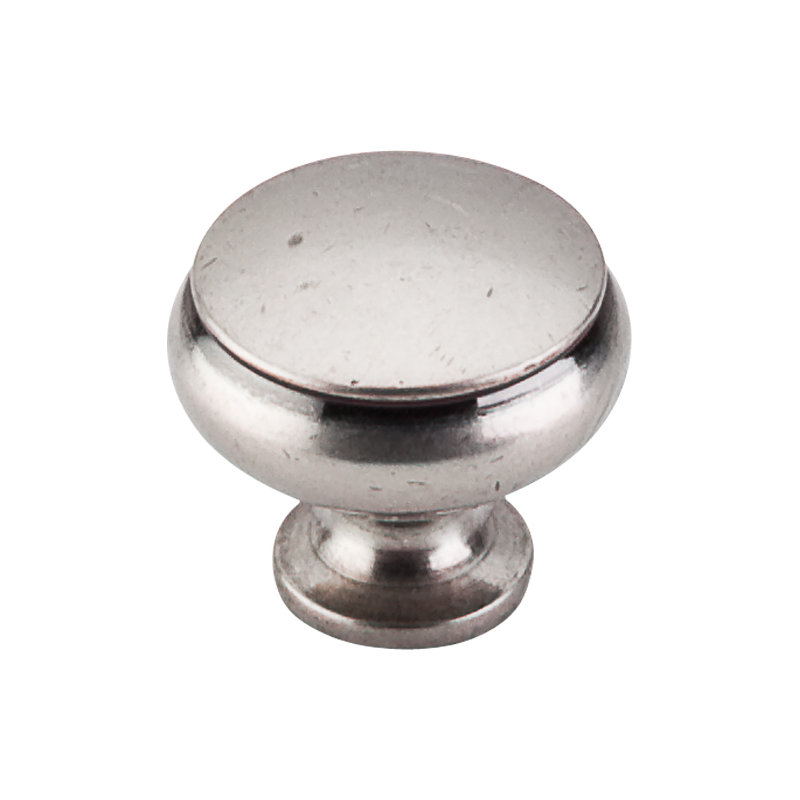 Cumberland 1 1/4" Diameter Round Knob, Pewter Antique