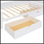 Lit de jour simple en bois avec 2 tiroirs-1124546186