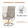 9 Pieces Patio dining set with 60" Round Dining Table and 8 Textilene Swivel Chairs