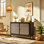 Wood-Style Rattan Accent Cabinet 51.18'' Sideboard