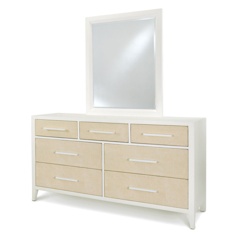 Miramar - Rectangular Dresser Mirror - Stark White Finish