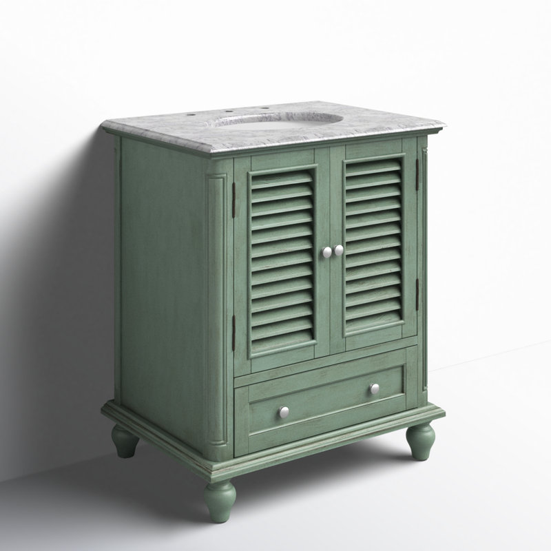 Ensemble de meuble-lavabo simple 30 po Hansford, Menthe rétro