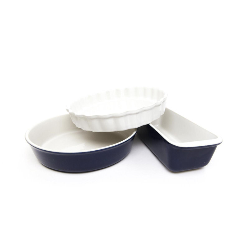 Carthage.Co 3 Piece Stoneware Bakeware Set, Juniper