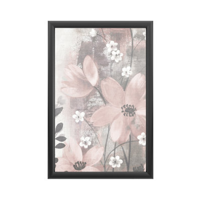 Reproduction d’art sur cadre de reproduction d’art sur cadre floral « blush Grey crop I » par Silvia Vassileva