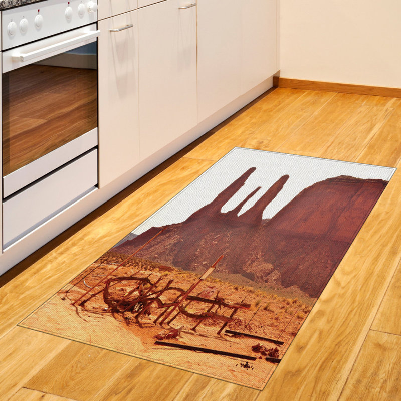 Canyon Tan High Density Long Fiber Poly Threads Decorative Area Rug Carpet, Rectangle 2'7" x 5'