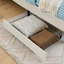 Structure de lit double tapissier pleine grandeur avec 2 tiroirs de rangement, canapé-lit réglable en velours, beige-477727750-477727749