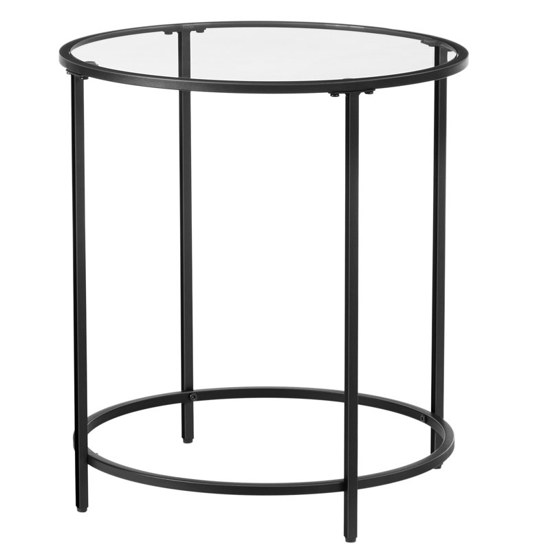 Table de bout en verre Lyra, Noir