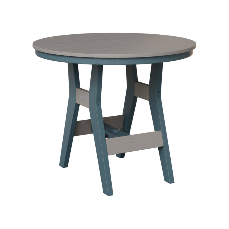 Table de bar ronde de 38 po Berlin Gardens Harbor, Ardoise, Gris clair