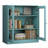 Palace Imports 100% Solid Wood Short Bookcase with Glass Doors, Adjustable Shelves, Modular Storage Bookshelf, 32" W x 35.75" H-104319107