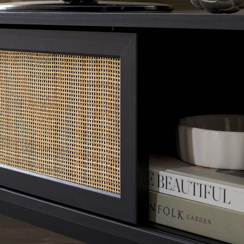 Meuble télé pour téléviseur de 50 po ou moins Spigner, Noir, noir, noir, noir