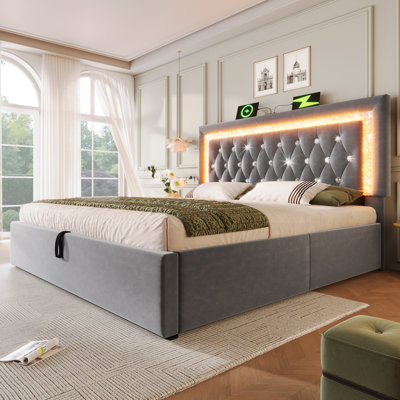 Metal Ottoman Storage Bed