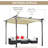 Outdoor Retractable Pergola Canopy, Metal Patio Shade Shelter For Backyard, Porch Party, Garden, Grill Gazebo (Canopy)-112604872