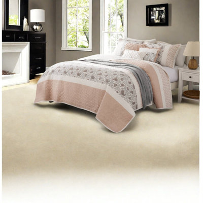 Ensemble de literie réversible en percale de coton King Cal King Farmhouse Home