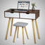 Ensemble coiffeuse en bois massif avec tabouret-1994490337