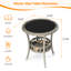 Table d'appoint de patio ronde en osier-937704363