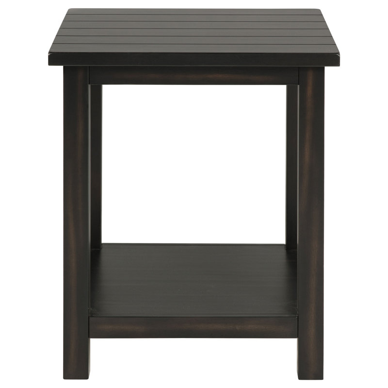 Table de bout en bois avec tablette