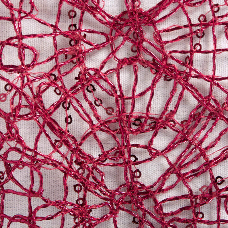 Julia Sequin Mesh Table Runner, Red