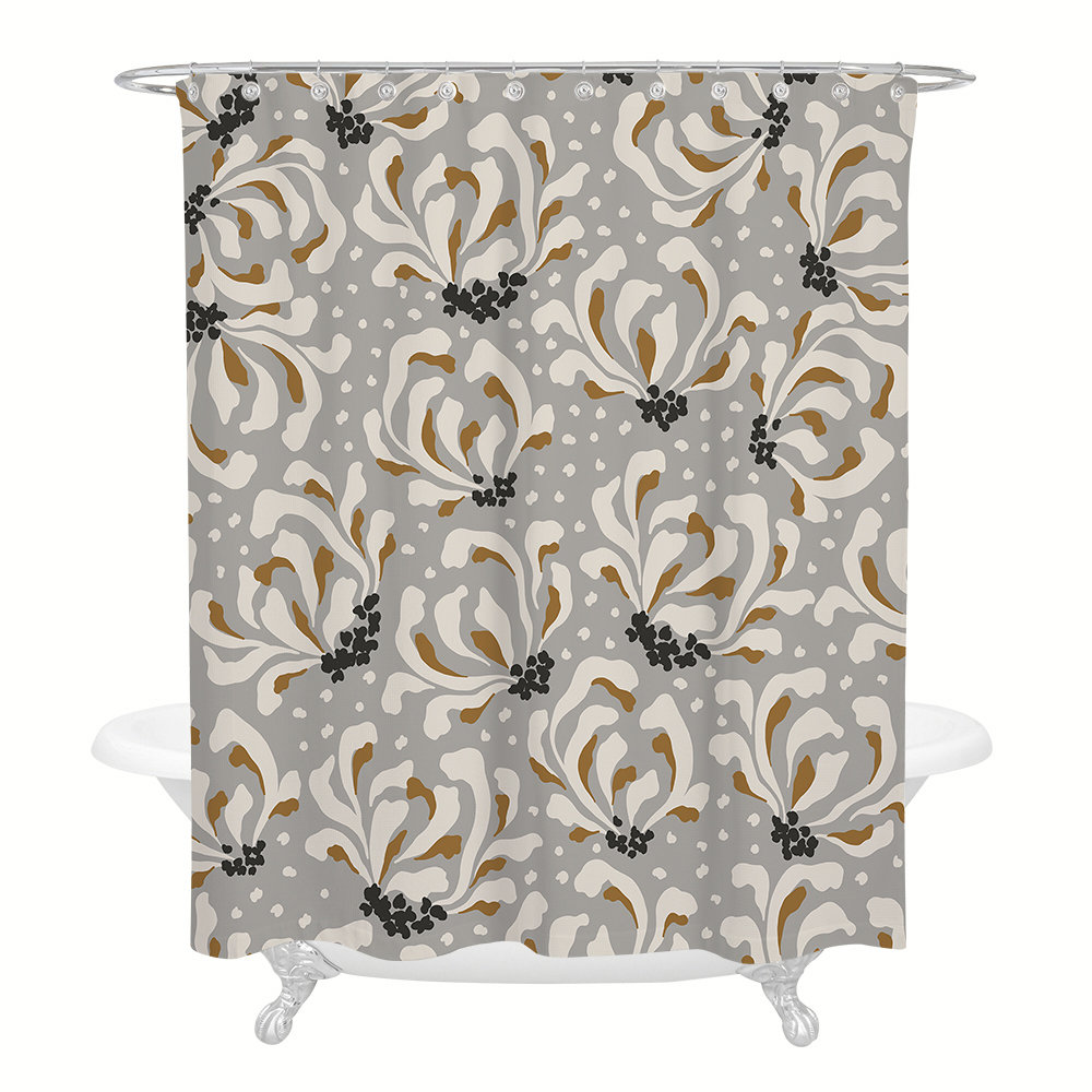 Bledian Floral Shower Curtain Red Barrel Studio®
