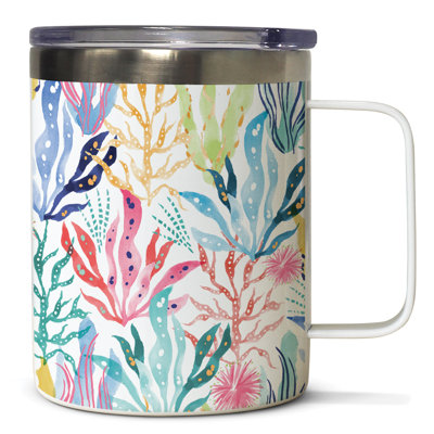 Grande tasse en acier inoxydable corail 12 oz. Beachcrest Home