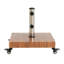 Base de parasol carrée pour terrasse avec roues, porte-parapluies en béton à grain de bois pour parasols de marché, poteau de 32 à 48 mm