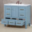 Meuble-lavabo 36 po avec lavabo en résine, 5 tiroirs et portes à fermeture douce-106358450