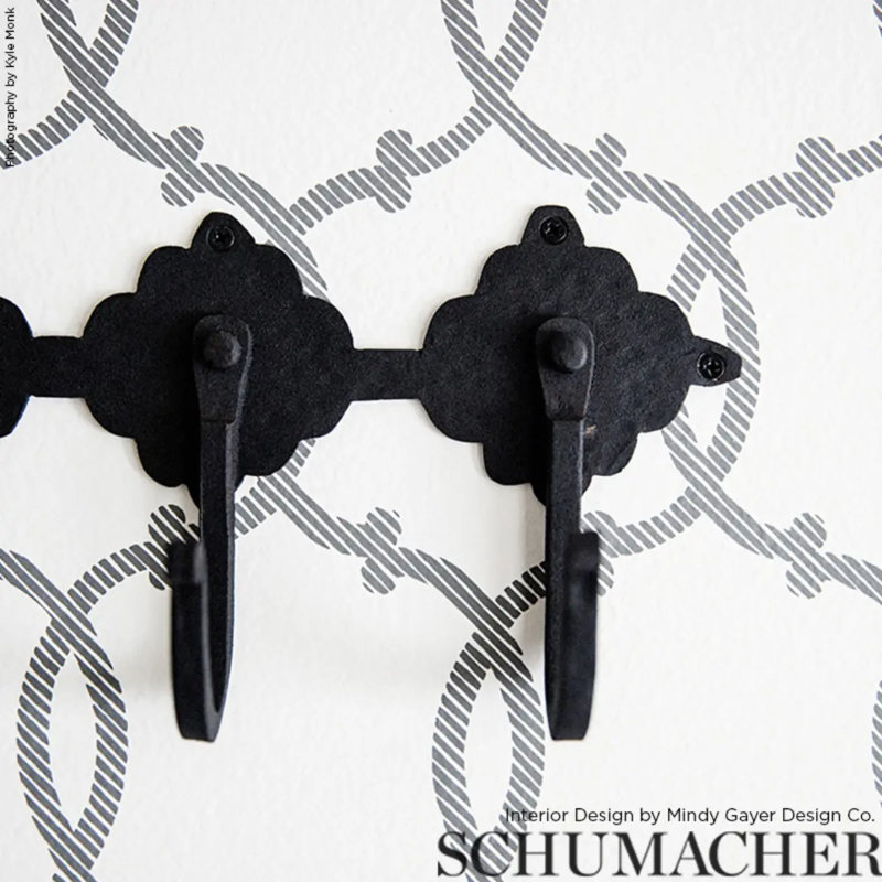 Tracery Wallpaper, Charcoal