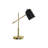Lighting, 18"h, Brass Metal, Black Shade, Contemporary